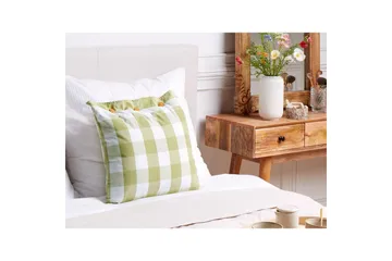 Prydnadskuddar Tamnine Grön/Vit, Fyrkantig - Grön/Vit, Fyrkantig - Textil & mattor - Kudde & kuddfodral - Prydnadskudde & soffkudde