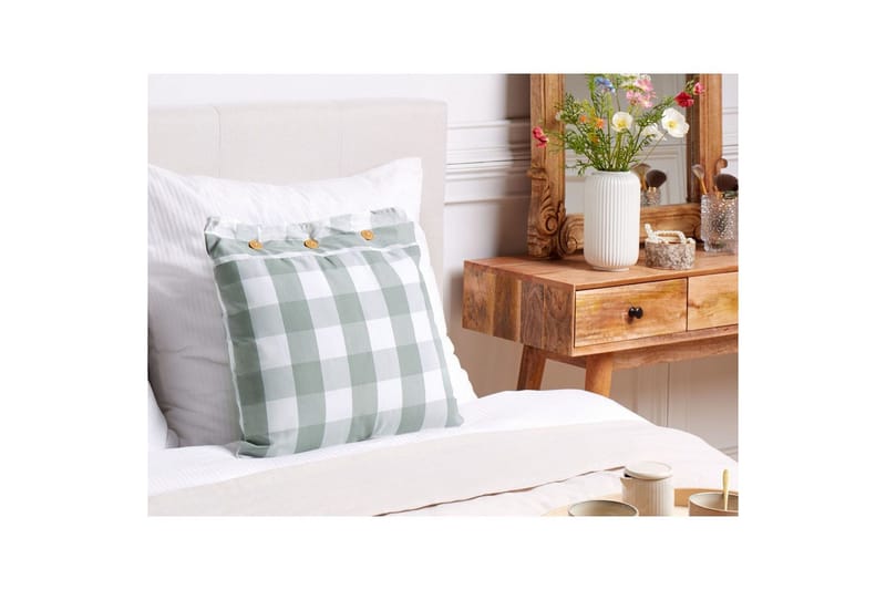 Prydnadskuddar Tamnine Mintgrön/Vit, Fyrkantig - Mintgrön/Vit, Fyrkantig - Textil & mattor - Kudde & kuddfodral - Prydnadskudde & soffkudde