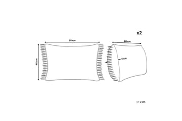 Prydnadskuddar Tansy set om 2 Orange - Orange - Utemöbler & utemiljö - Dynor - Utomhuskuddar