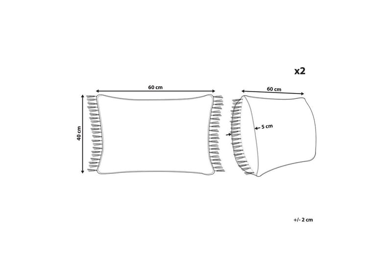 Prydnadskuddar Tansy set om 2 Orange - Orange - Utemöbler & utemiljö - Dynor - Utomhuskuddar