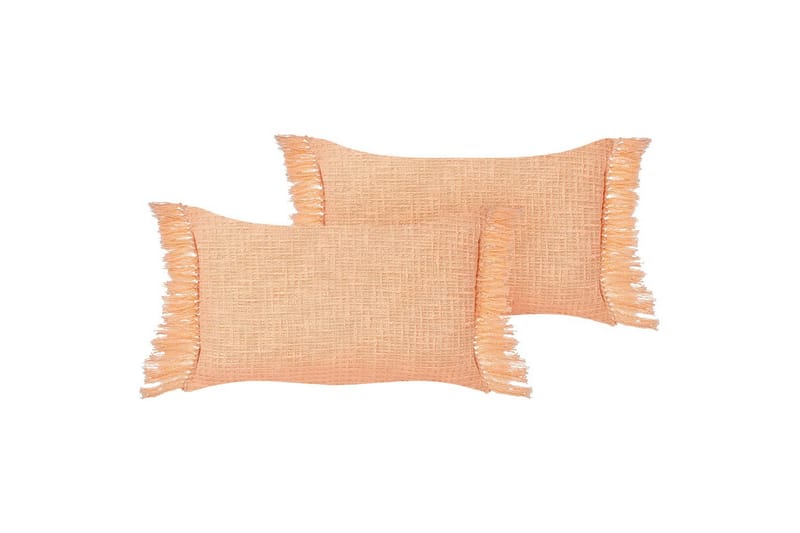 Prydnadskuddar Tansy set om 2 Orange - Orange - Utemöbler & utemiljö - Dynor - Soffdyna & bänkdyna utemöbler