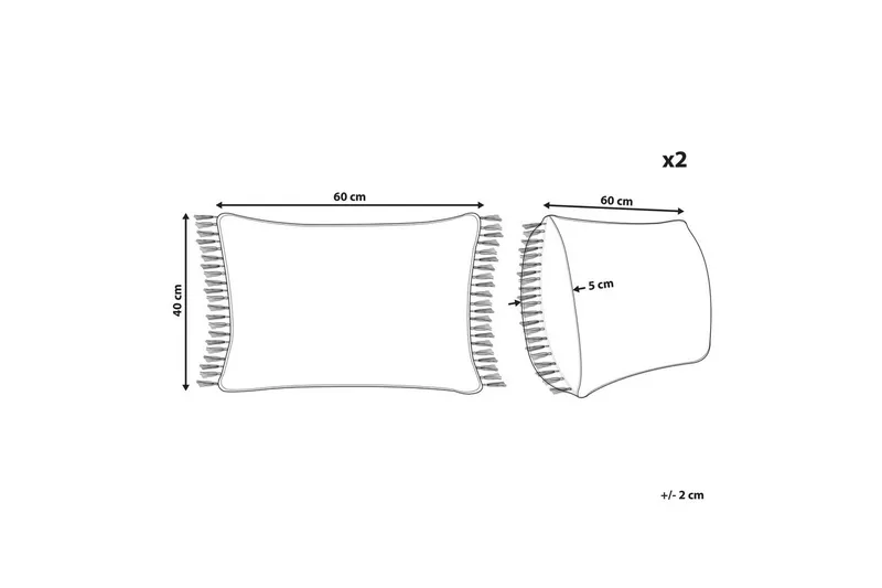 Prydnadskuddar Tansy set om 2 Rosa - Rosa - Utemöbler & utemiljö - Dynor - Utomhuskuddar
