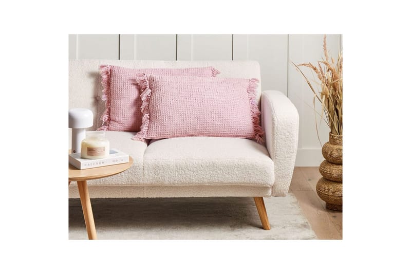 Prydnadskuddar Tansy set om 2 Rosa - Rosa - Utemöbler & utemiljö - Dynor - Utomhuskuddar