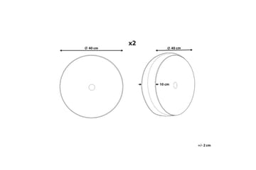 Prydnadskuddar Udala set om 2 Blå - Blå - Utemöbler & utemiljö - Dynor - Utomhuskuddar