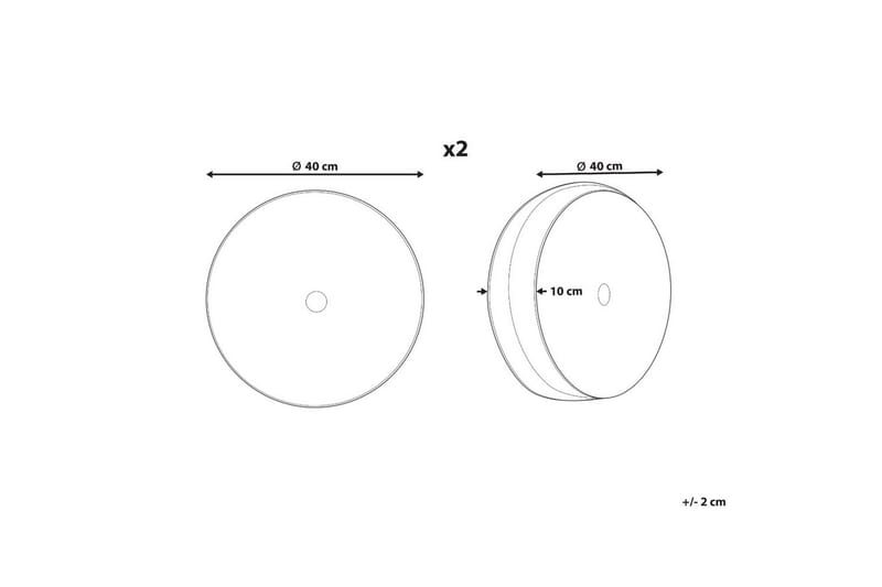 Prydnadskuddar Udala set om 2 Blå - Blå - Utemöbler & utemiljö - Dynor - Utomhuskuddar