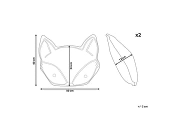 Prydnadskuddar Vadodara set om 2 Gul/Vit/Svart - Gul/Vit/Svart - Textil & mattor - Barntextilier - Barnkudde