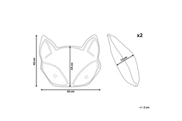 Prydnadskuddar Vadodara set om 2 Gul/Vit/Svart - Gul/Vit/Svart - Textil & mattor - Barntextilier - Barnkudde