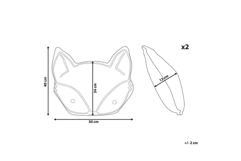Prydnadskuddar Vadodara set om 2 Gul/Vit/Svart - Gul/Vit/Svart - Textil & mattor - Barntextilier - Barnkudde