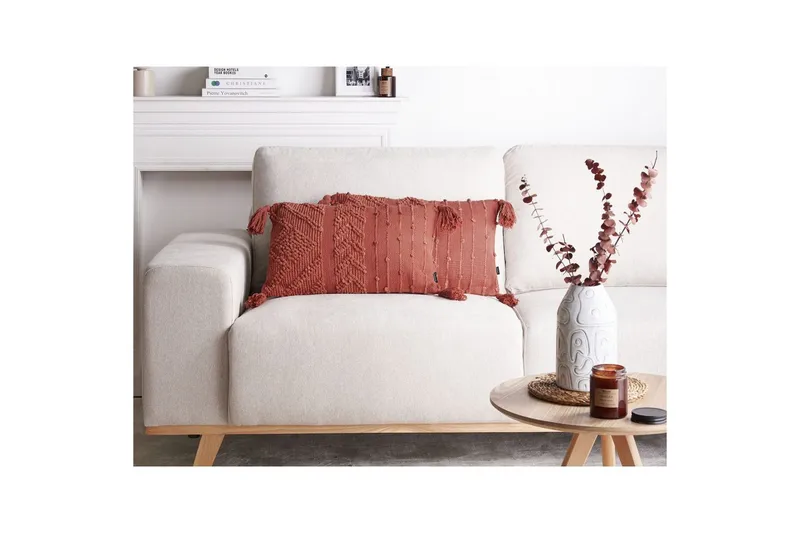 Prydnadskuddar Valvaria set om 2 Röd - Röd - Textil & mattor - Kudde & kuddfodral - Prydnadskudde & soffkudde