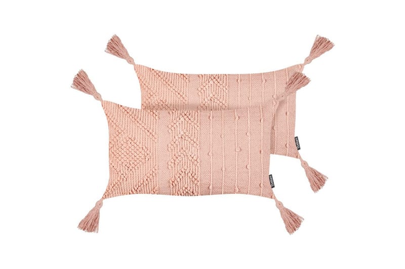 Prydnadskuddar Valvaria set om 2 Rosa - Rosa - Textil & mattor - Kudde & kuddfodral - Prydnadskudde & soffkudde