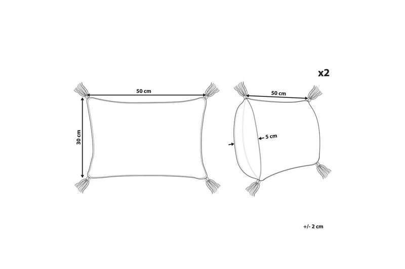 Prydnadskuddar Valvaria set om 2 Rosa - Rosa - Textil & mattor - Kudde & kuddfodral - Prydnadskudde & soffkudde