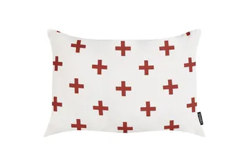 Prydnadskuddar Velleia set om 2 Vit/Röd - Vit/Röd - Textil & mattor - Kudde & kuddfodral - Prydnadskudde & soffkudde