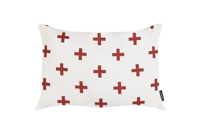 Prydnadskuddar Velleia set om 2 Vit/Röd - Vit/Röd - Textil & mattor - Kudde & kuddfodral - Prydnadskudde & soffkudde