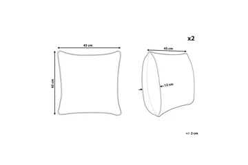 Prydnadskuddar Waranasi set om 2 Blå/vit/svart - Blå/vit/svart - Textil & mattor - Barntextilier - Barnkudde