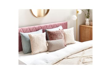 Prydnadskuddar Yarrow set om 2 Beige/Silver - Beige/Silver - Utemöbler & utemiljö - Dynor - Utomhuskuddar