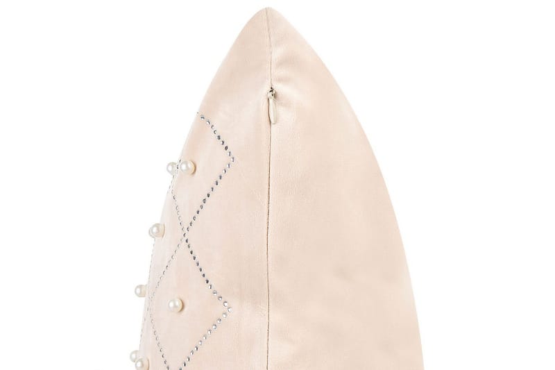 Prydnadskuddar Yarrow set om 2 Beige/Silver - Beige/Silver - Utemöbler & utemiljö - Dynor - Utomhuskuddar