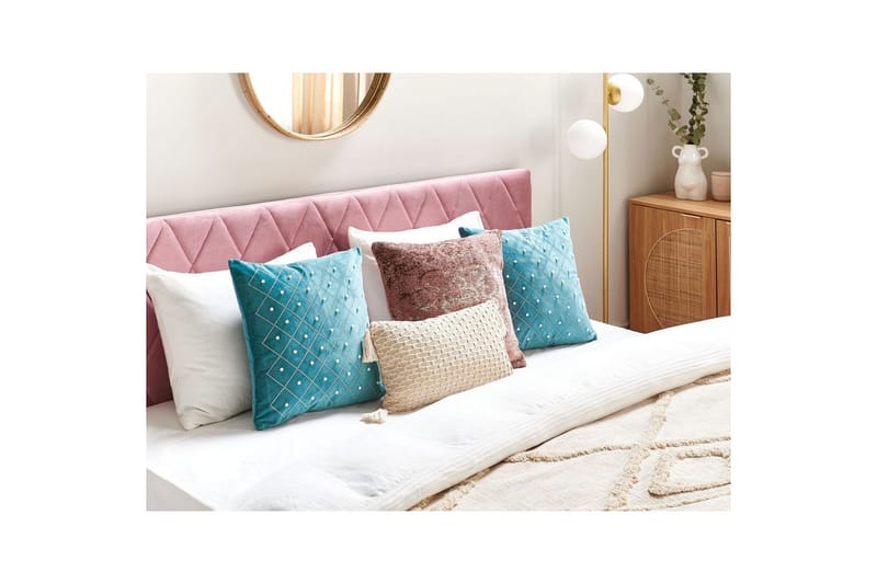 Prydnadskuddar Yarrow set om 2 Blå/Silver - Blå/Silver - Utemöbler & utemiljö - Dynor - Utomhuskuddar