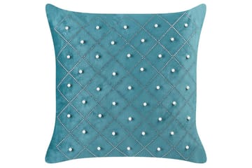 Prydnadskuddar Yarrow set om 2 Blå/Silver - Blå/Silver - Utemöbler & utemiljö - Dynor - Utomhuskuddar