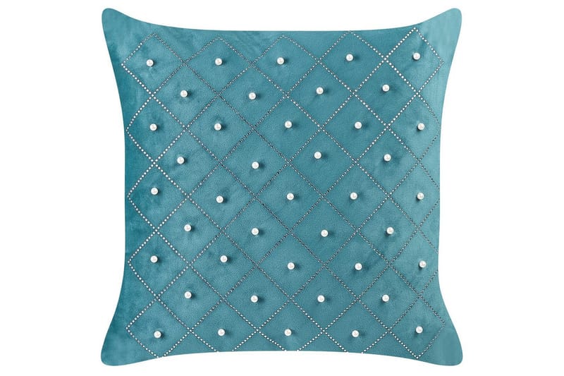 Prydnadskuddar Yarrow set om 2 Blå/Silver - Blå/Silver - Utemöbler & utemiljö - Dynor - Utomhuskuddar