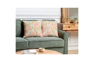 Prydnadskuddar Zahriye set om 2 Rosa/Blå/Grön - Rosa/Blå/Grön - Utemöbler & utemiljö - Dynor - Utomhuskuddar