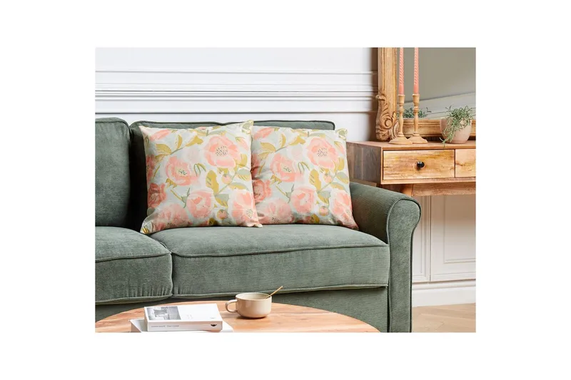 Prydnadskuddar Zahriye set om 2 Rosa/Blå/Grön - Rosa/Blå/Grön - Utemöbler & utemiljö - Dynor - Utomhuskuddar