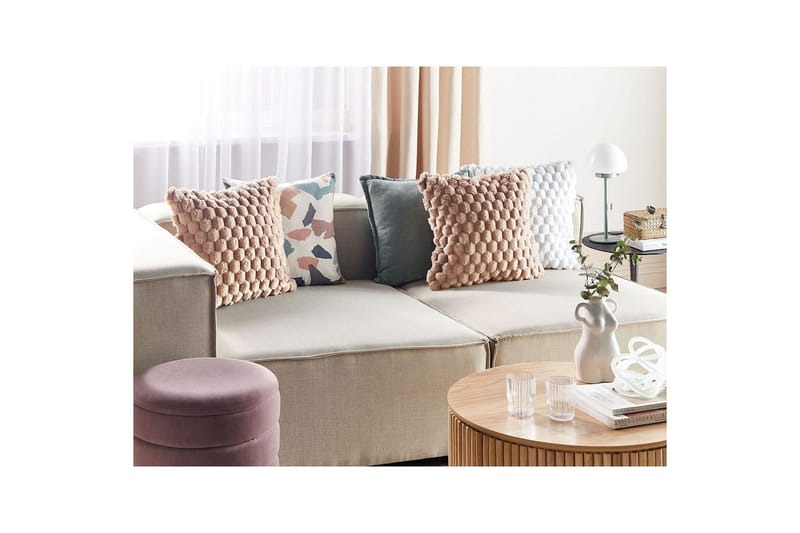 Prydnadskuddar Purslane set om 2 Beige - Beige - Utemöbler & utemiljö - Dynor - Utomhuskuddar