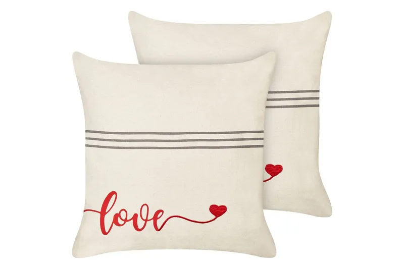 Prydnadskuddar Plumeria set om 2