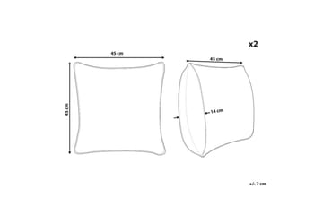 Prydnadskuddar Pilea set om 2 Grön - Grön - Utemöbler & utemiljö - Dynor - Utomhuskuddar