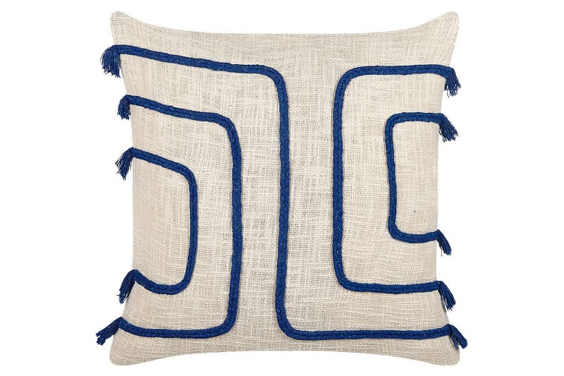 Prydnadskuddar Pleione set om 2 Beige/blå - Beige/blå - Utemöbler & utemiljö - Dynor - Utomhuskuddar