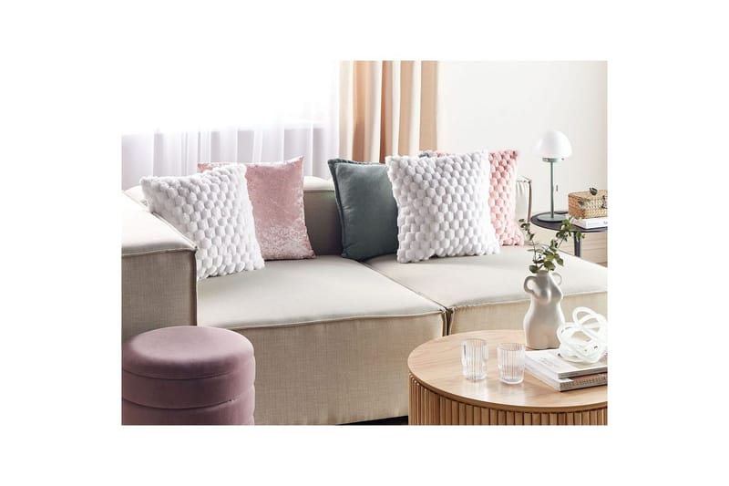 Prydnadskuddar Purslane set om 2 Vit - Vit - Utemöbler & utemiljö - Dynor - Utomhuskuddar