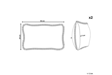 Prydnadskuddar Pothos set om 2 Rektangulär - Rektangulär - Utemöbler & utemiljö - Dynor - Utomhuskuddar
