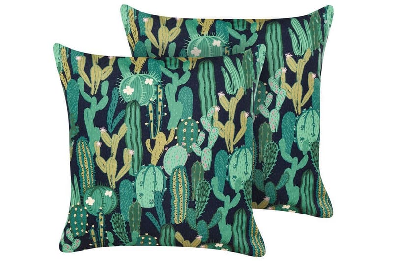 Ruffano Utomhuskudde 45x45 cm, Grön/Blå