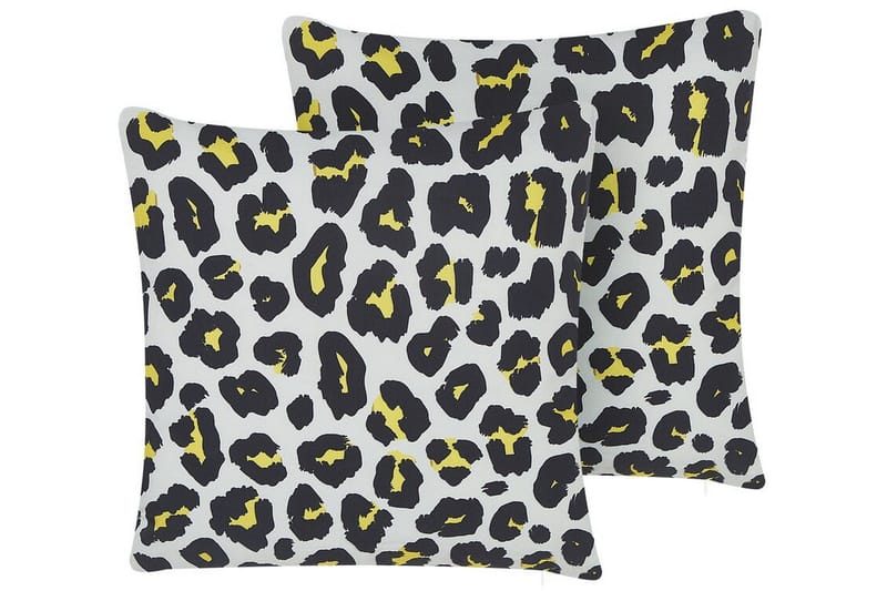 Runge Utomhuskudde 45x45 cm - Vit/Svart/Gul - Utemöbler & utemiljö - Dynor - Utomhuskuddar