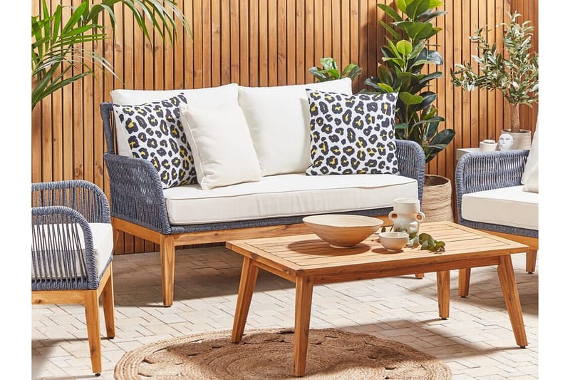 Runge Utomhuskudde 45x45 cm - Vit/Svart/Gul - Utemöbler & utemiljö - Dynor - Utomhuskuddar