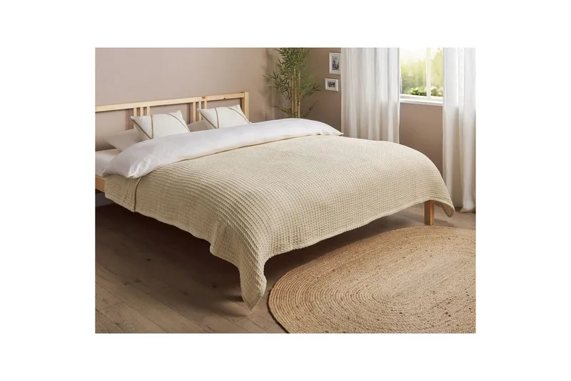 Sängöverkast Chagyl Beige, 200x220 cm - Beige, 200x220 cm - Textil & mattor - Sängkläder - Överkast - Överkast enkelsäng