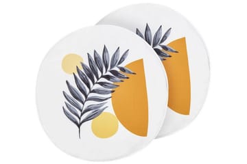 Saguenay Utomhuskudde 40 cm Rund - Vit/Svart/Orange/Gul - Utemöbler & utemiljö - Dynor - Utomhuskuddar