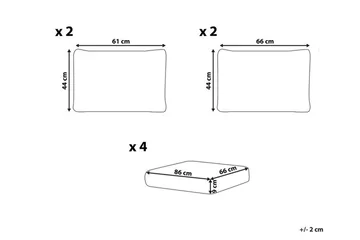 Bochini Dynfodral 66x86 cm - Krämvit - Utemöbler & utemiljö - Dynor - Sittdyna & ryggdyna utemöbler