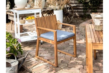 Dyna till trädgårdsstol 8 st blå SASSARI - Blå - Utemöbler & utemiljö - Dynor - Sittdyna & ryggdyna utemöbler