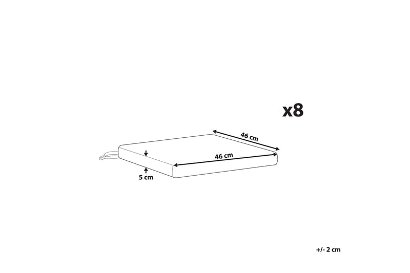 Dyna till trädgårdsstol 8 st blå SASSARI - Blå - Utemöbler & utemiljö - Dynor - Sittdyna & ryggdyna utemöbler
