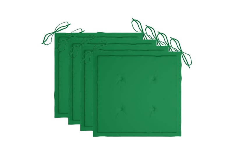 Dynor för trädgårdsstolar 4 st grön 50x50x4 cm tyg - Grön - Sittdyna & ryggdyna utemöbler