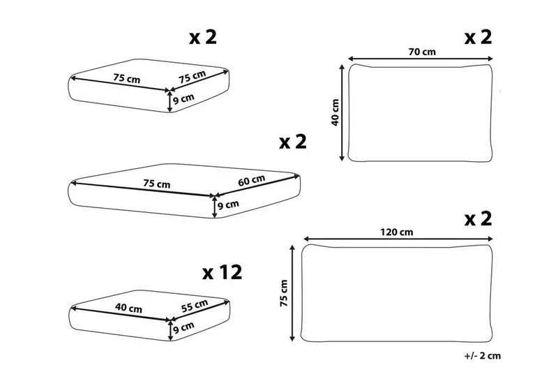 Melantha Dynfodral 75x120 cm - Krämvit - Utemöbler & utemiljö - Övrigt utemöbler - Tillbehör utemöbler - Klädselpaket utemöbler