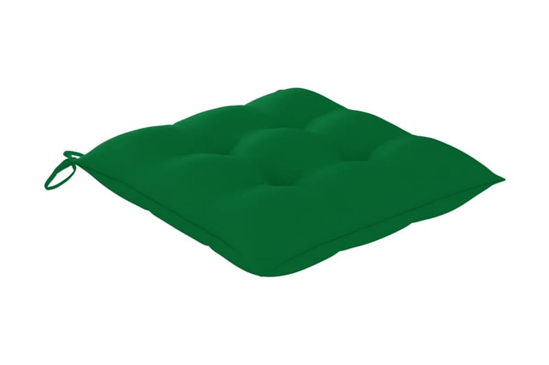 Stolsdynor 2 st grön 50x50x7 cm tyg - Grön - Sittdyna & ryggdyna utemöbler