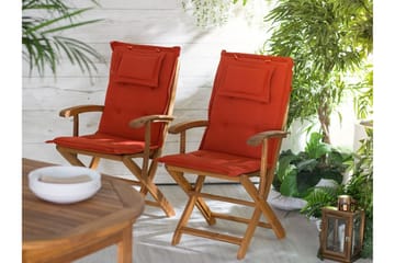 Wilhelmina Dyna till Trädgårdsstol 8-pack - Röd - Utemöbler & utemiljö - Dynor - Sittdyna & ryggdyna utemöbler