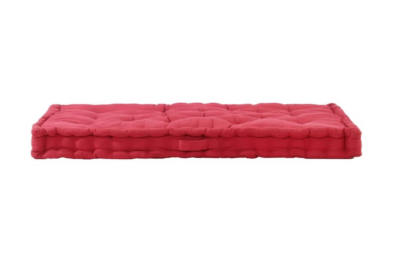 Dyna till pallsoffa bomull 120x80x10 cm vinröd - Röd - Soffdyna & bänkdyna utemöbler