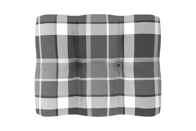 Dyna till pallsoffa grått rutmönster 50x40x10 cm - Flerfärgad - Soffdyna & bänkdyna utemöbler
