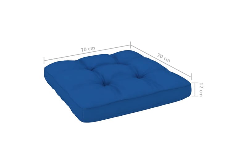 Dyna till pallsoffa kungsblå 70x70x10 cm - Blå - Soffdyna & bänkdyna utemöbler