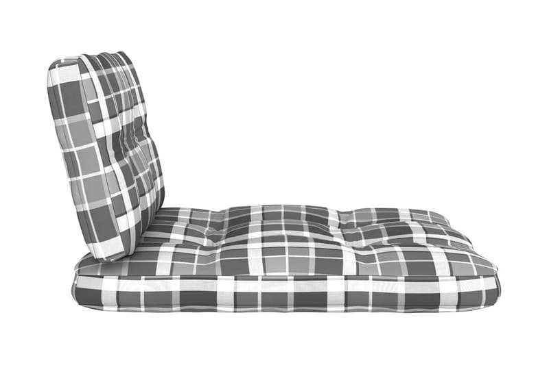Dynor till pallsoffa 2 st grått rutmönster - Flerfärgad - Soffdyna & bänkdyna utemöbler