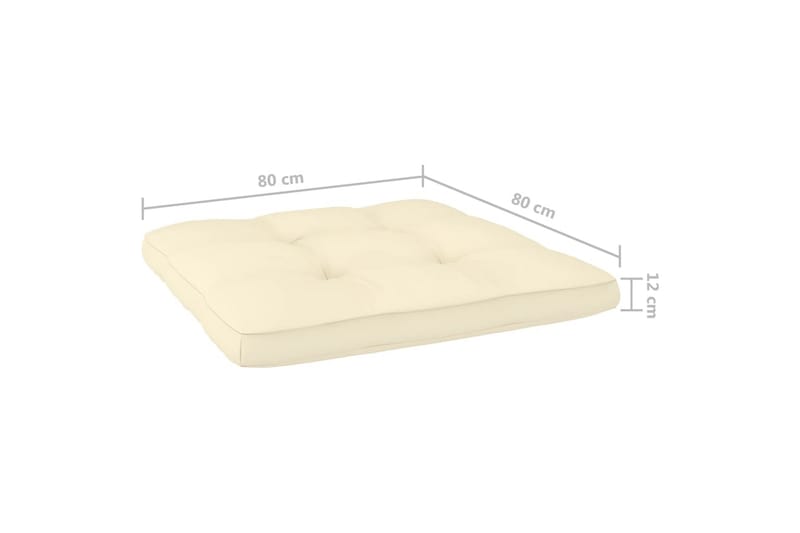 Dynor till pallsoffa 2 st gräddvit - Vit - Soffdyna & bänkdyna utemöbler