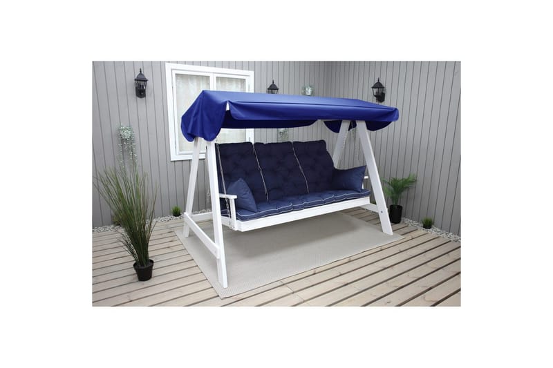 Soffdyna med ryggstöd Maxi Hög Rygg med Sidokuddar Blå - Blå - Utemöbler & utemiljö - Dynor - Hammockdynor