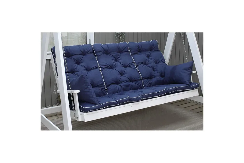 Soffdyna med ryggstöd Maxi Hög Rygg med Sidokuddar Blå - Blå - Utemöbler & utemiljö - Dynor - Hammockdynor